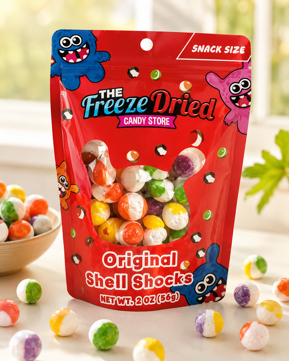 Freeze Dried Original Shell Shocks Candy: 2oz